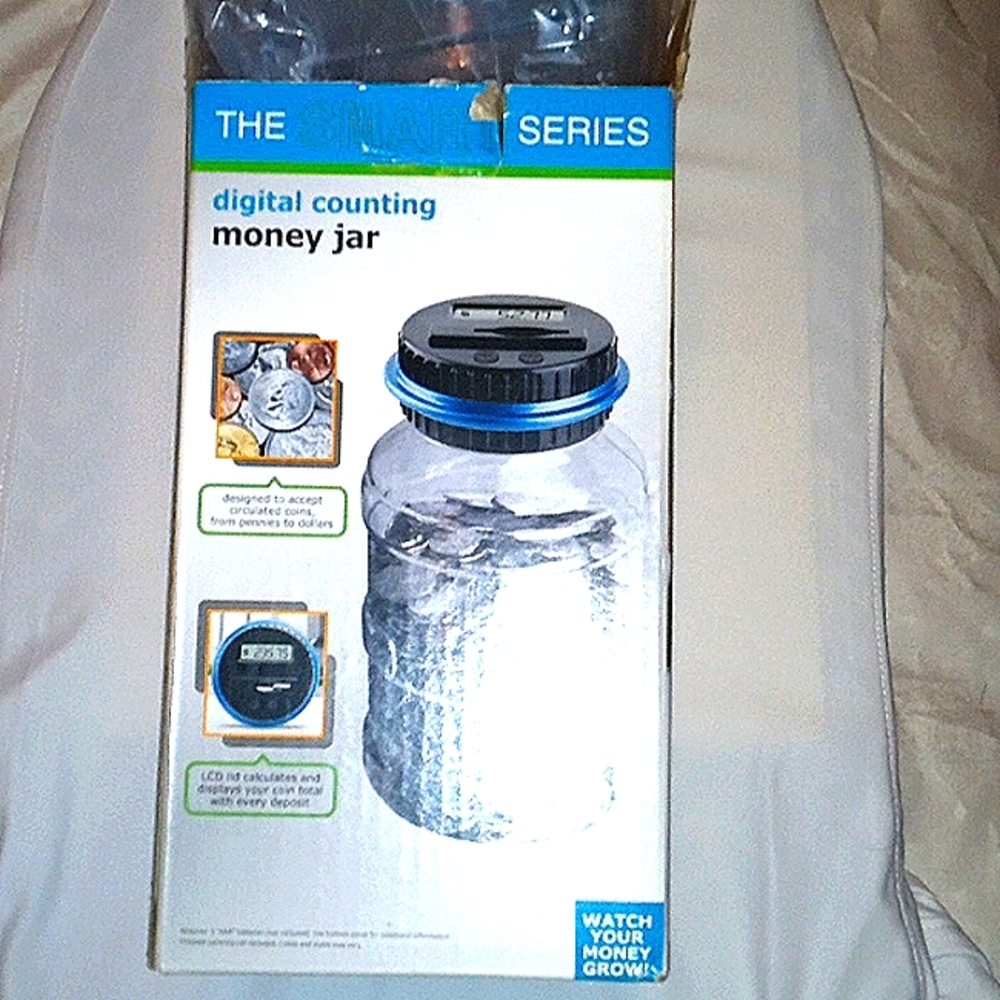 Digital counting money jar